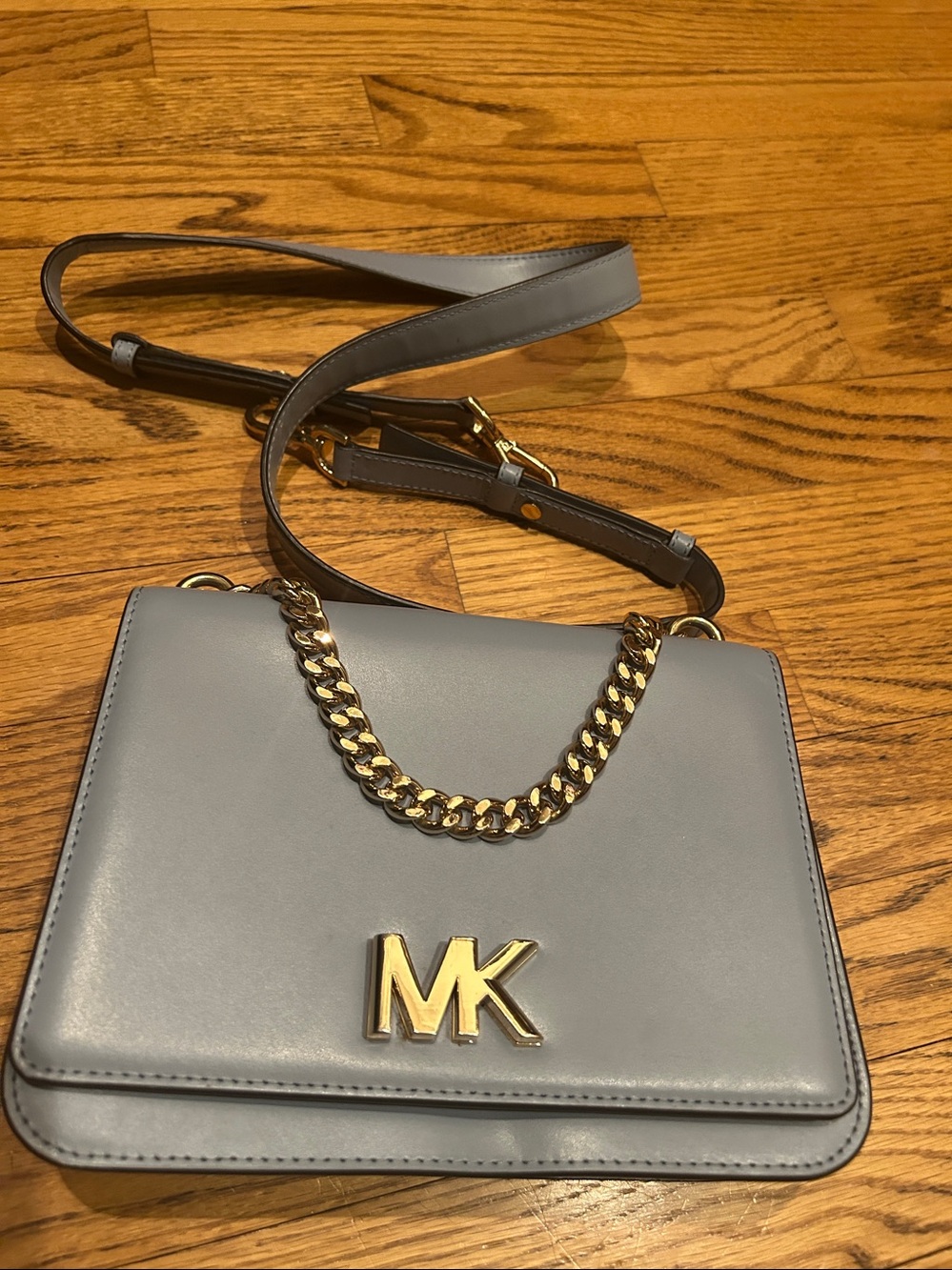 NWOT Michael Kors Mott Leather Chain Shoulder Bag - Picture 2 of 5